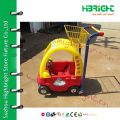 Carro de compras de la carretilla de las compras del metal de los niños con el coche de la alameda del asiento del niño para los cabritos